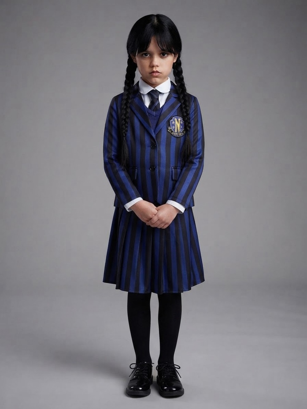 Girls costume - WEDNESDAY Nevermore Academy Uniform Blazer & Skirt size 6-8